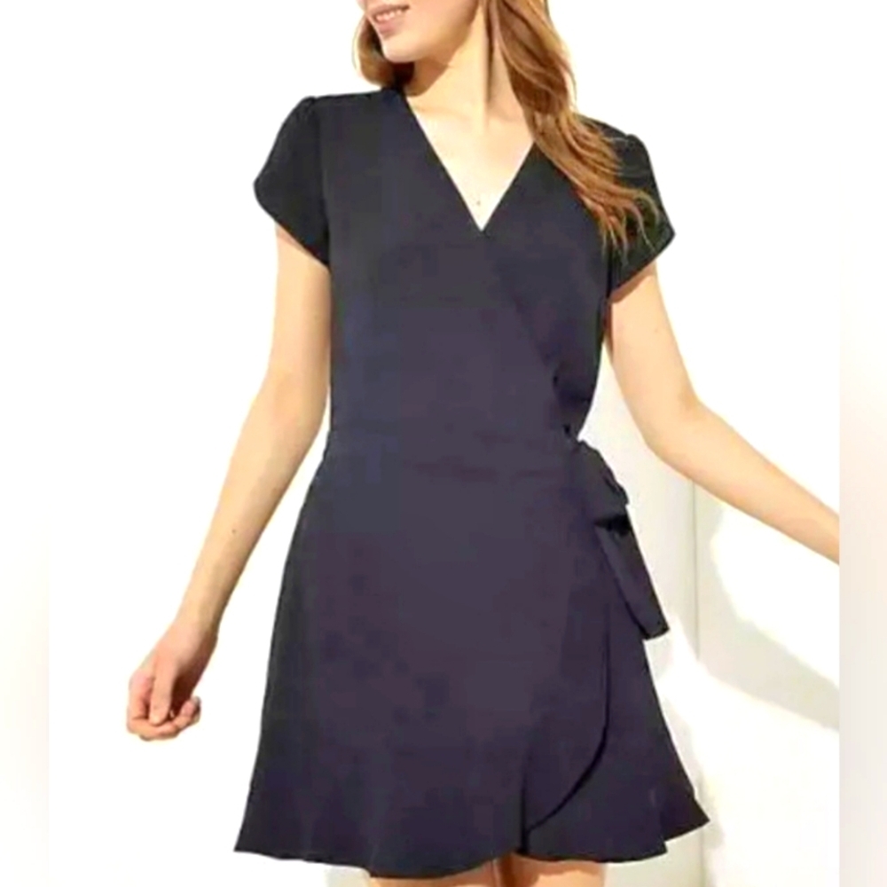 Loft Wrap Skort BlacK Dress